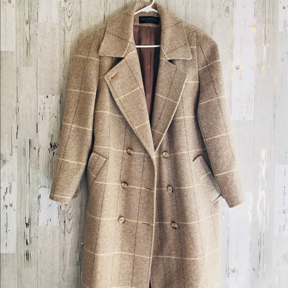 Jackets & Blazers - Alorna 100% Wool Vintage plaid Pea Coat